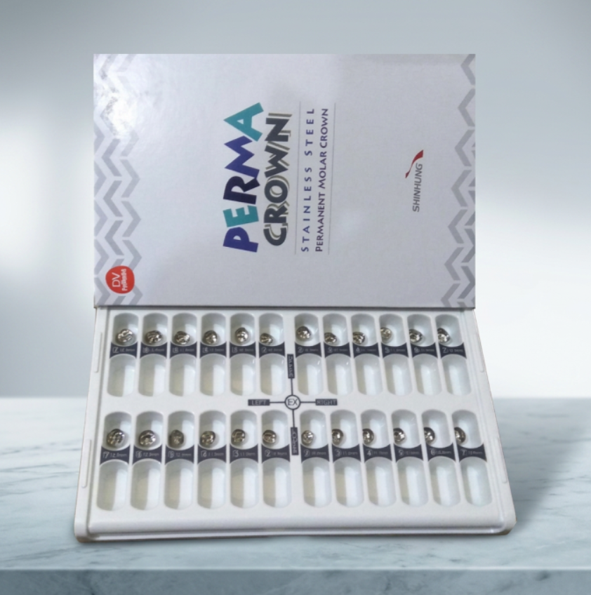 SHINHUNG Permanent Steel Crowns Kit 24pcs