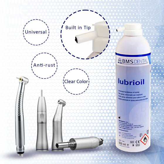 BMS Lubrioil Handpiece Oil Spray 500ml