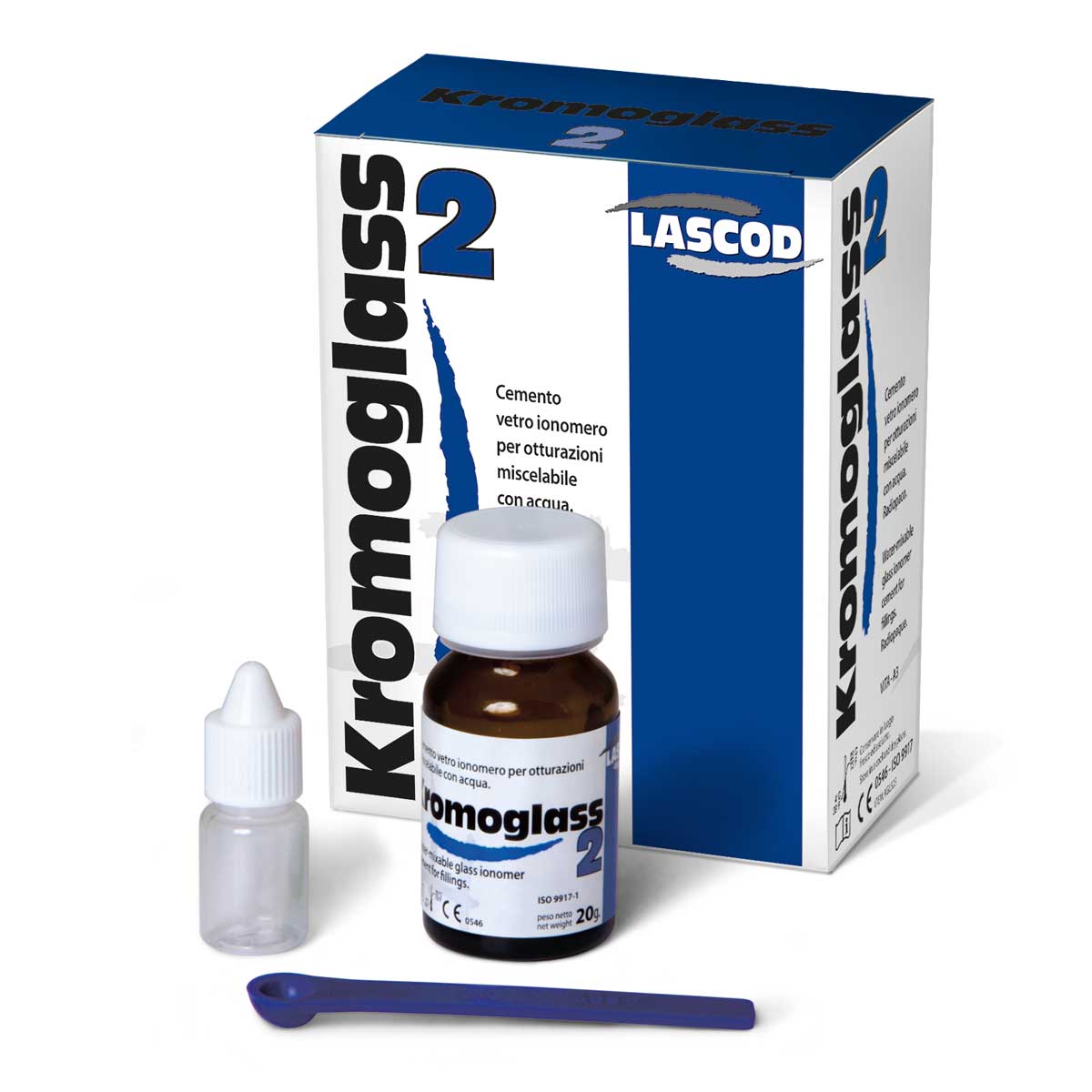 لاسكود كرومو جلاس 2 (LASCOD Kromoglass 2) جلاس أيونومر ترميمي 20 جرام
