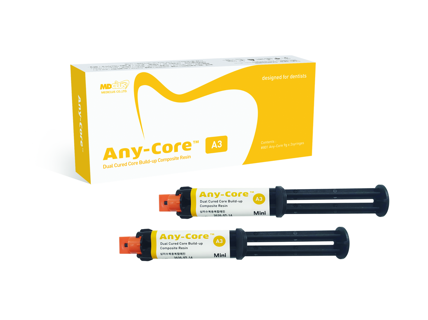 Mediclus Any-Core Build up 9g Syringe x 2