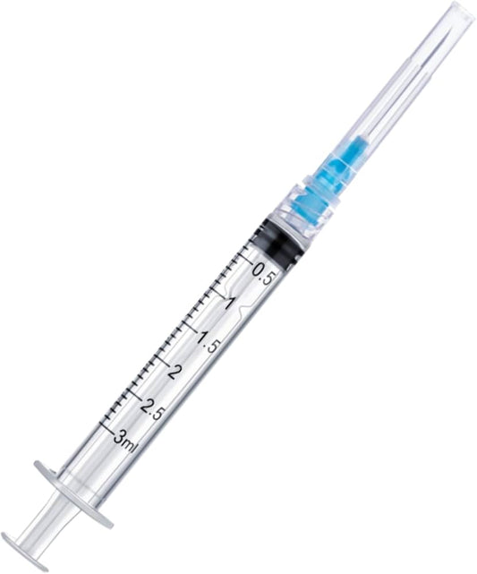 Plastic Syringe 3ml Luer Lock 100pcs