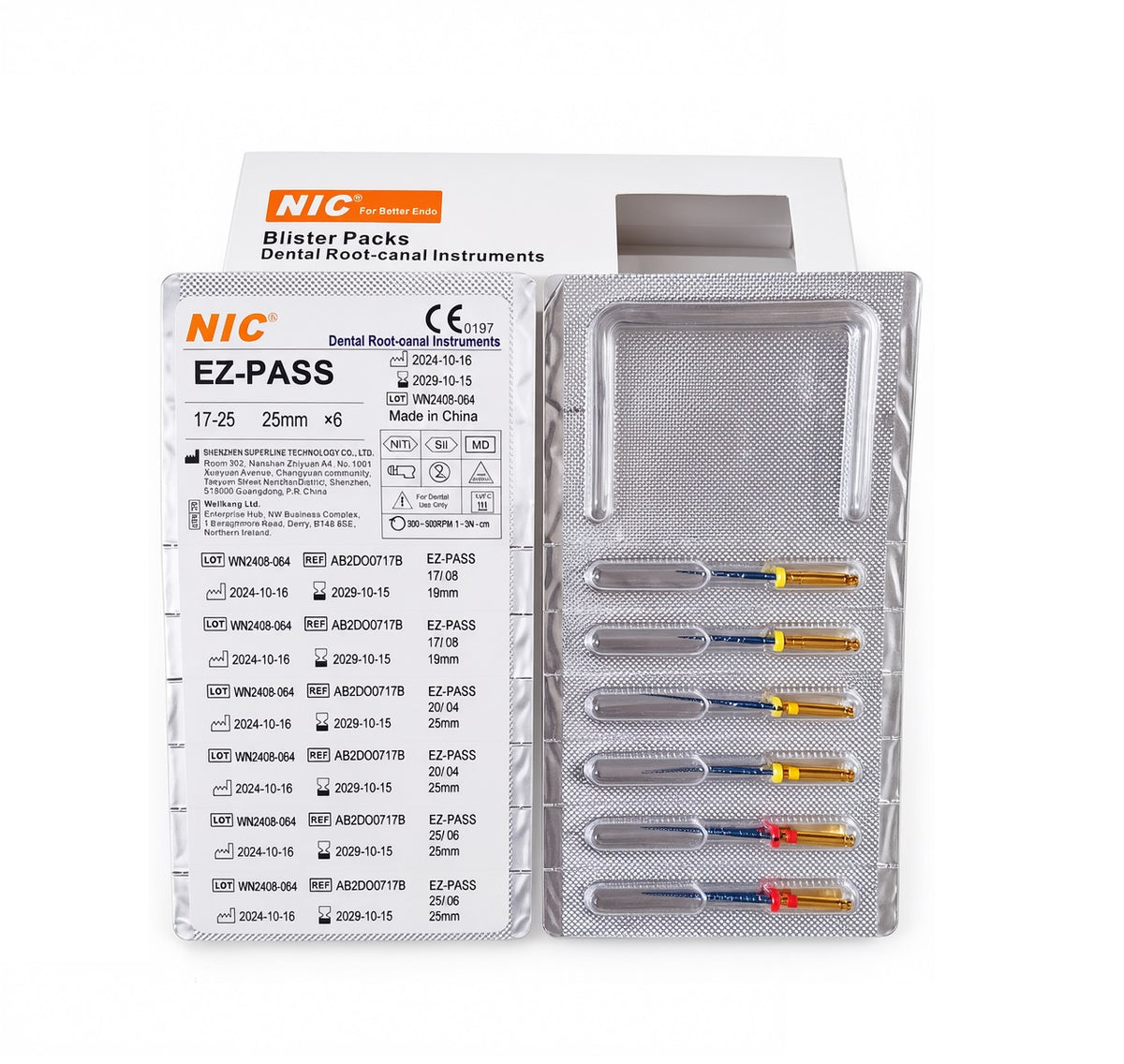 NIC Rotary Files Assorted 6 pcs