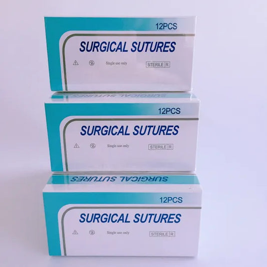 Silk Surgical Sutures (China) 12pcs