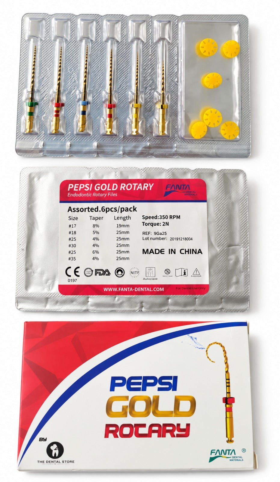 PEPSI Gold Rotary Files Assorted 7 pcs